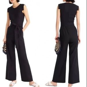 J.Crew  Black Linen Jumpsuit, size 2 very good condition, fully lined